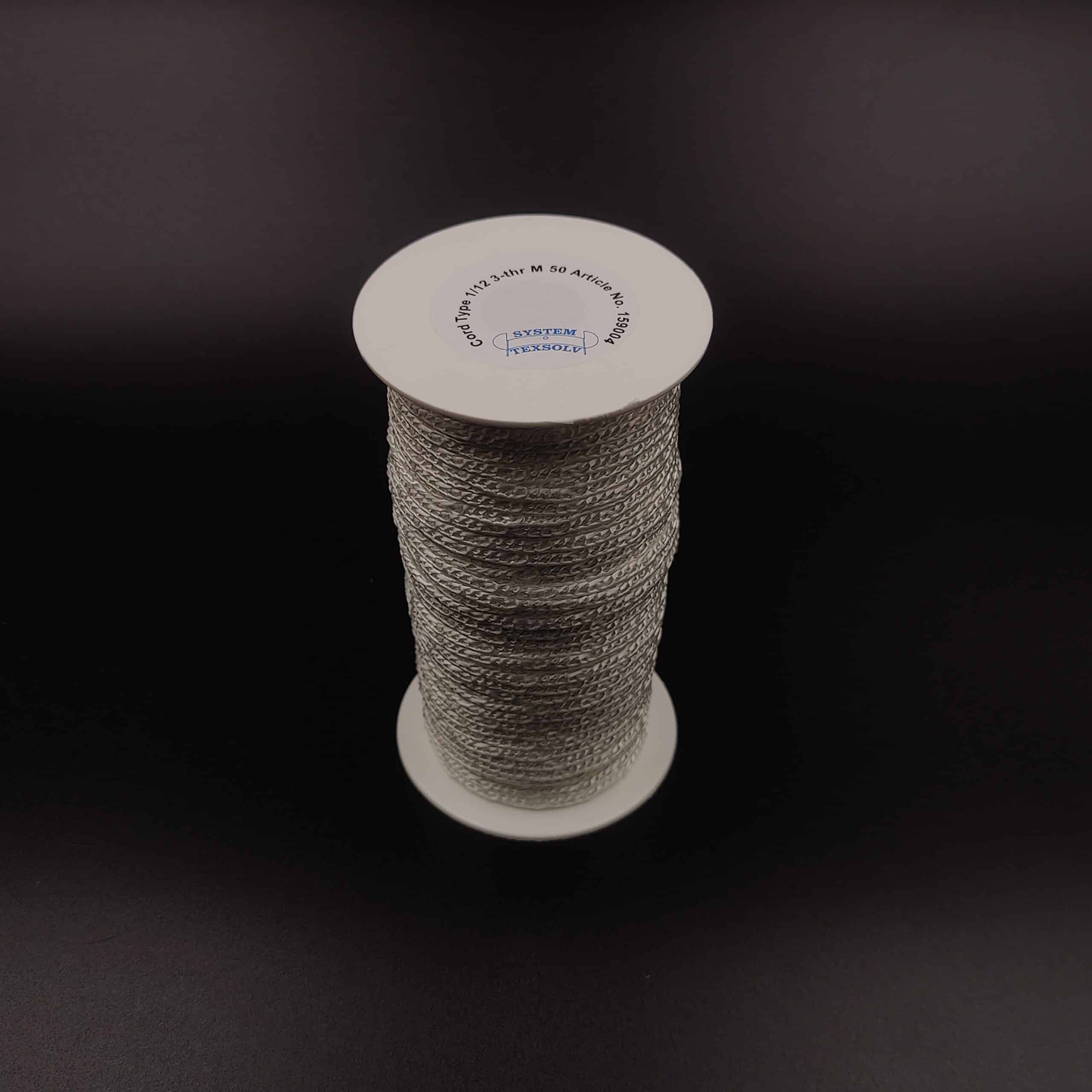 U-cord Arts & Crafts Texsolvshop 1/12 3-Thread White 50 Meters